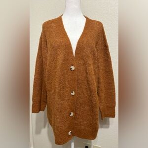 a new day Women's brown/orange Cardigan Sweater